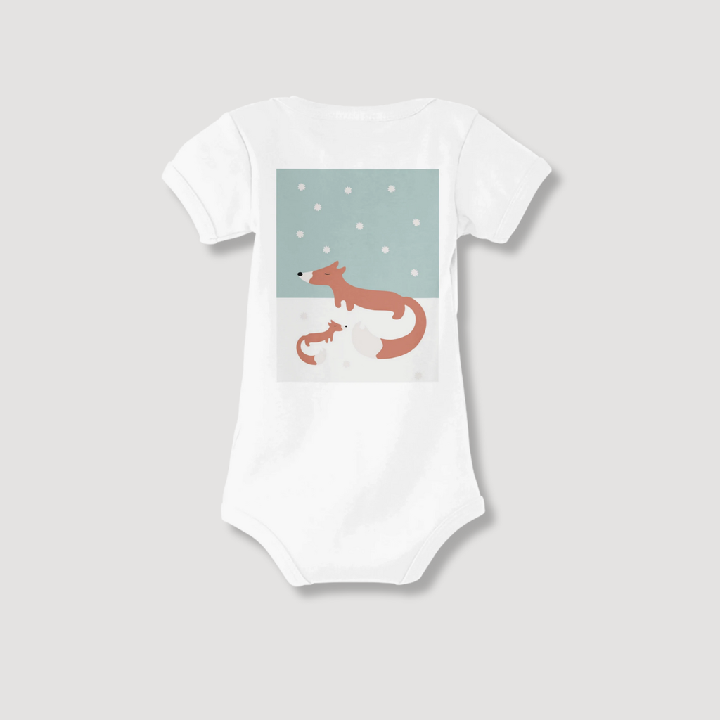 Organic Baby Bodysuit l Foxes l Lilla North
