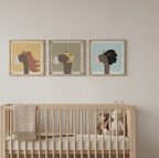 Framed Poster l Horses With Hair l Green l Lilla North Originals