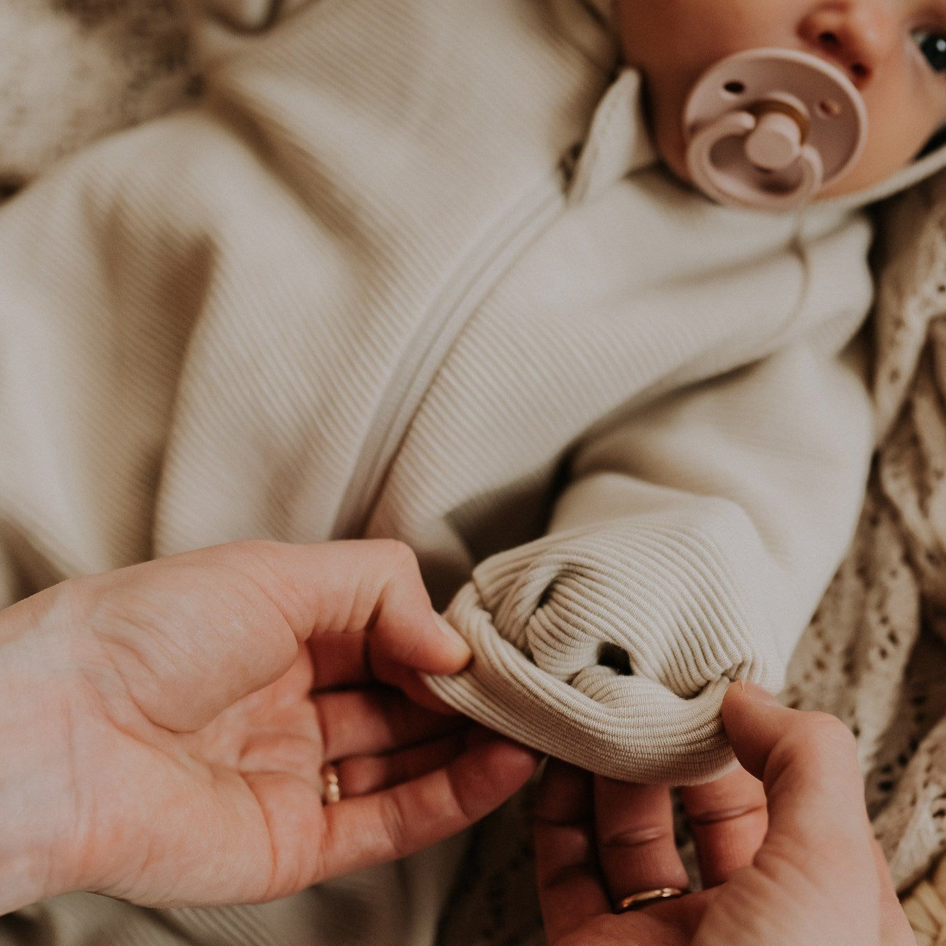 Merino wool baby romper