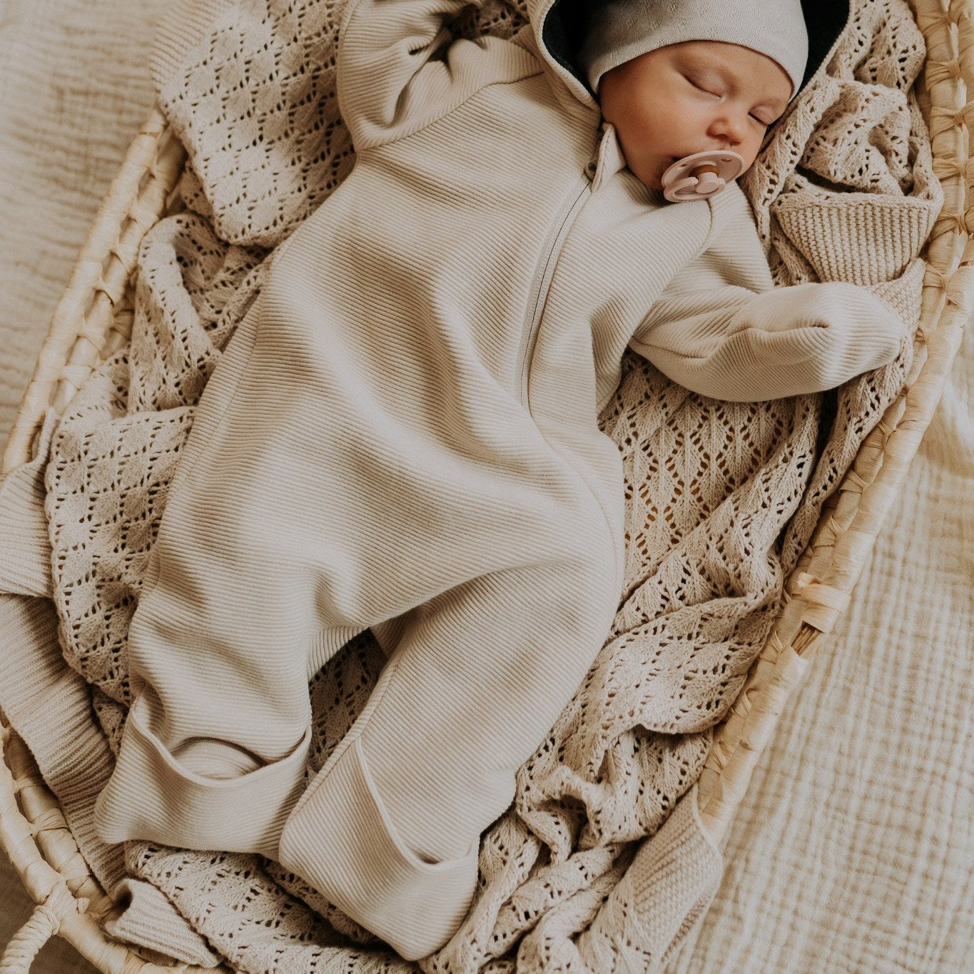 Merino wool baby romper