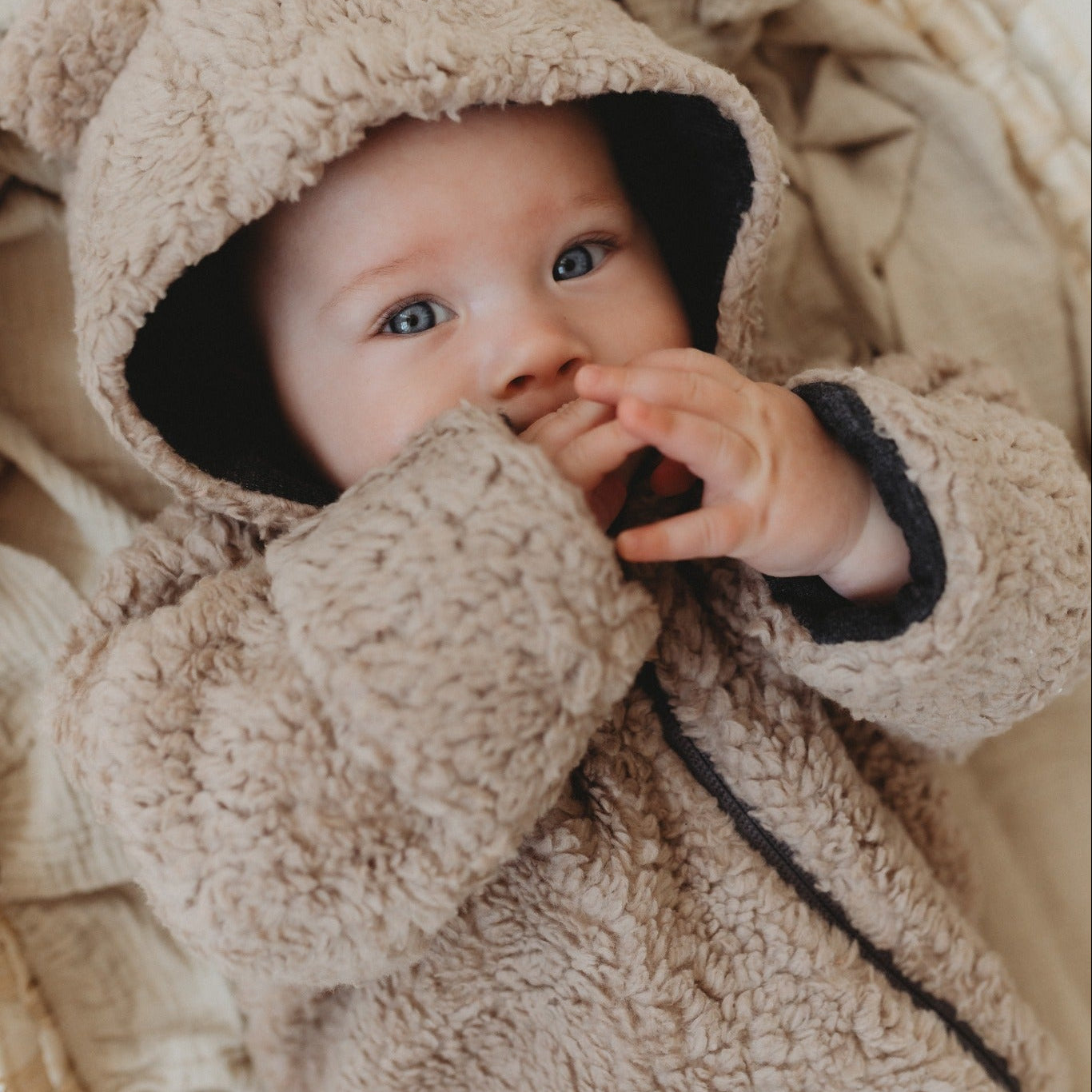 Teddy Merino Wool Baby Overall