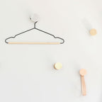 Beech Wood & Brass Wall Hook / Knob