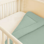 edredon lit bebe gots coton bio vert france papate