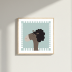 horses with hair blue lilla north wall