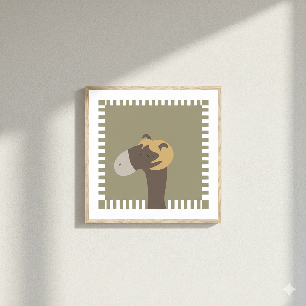 horses with hair green wall