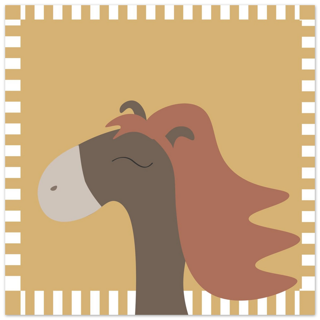 horses with hair yellow main