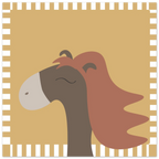 horses with hair yellow main