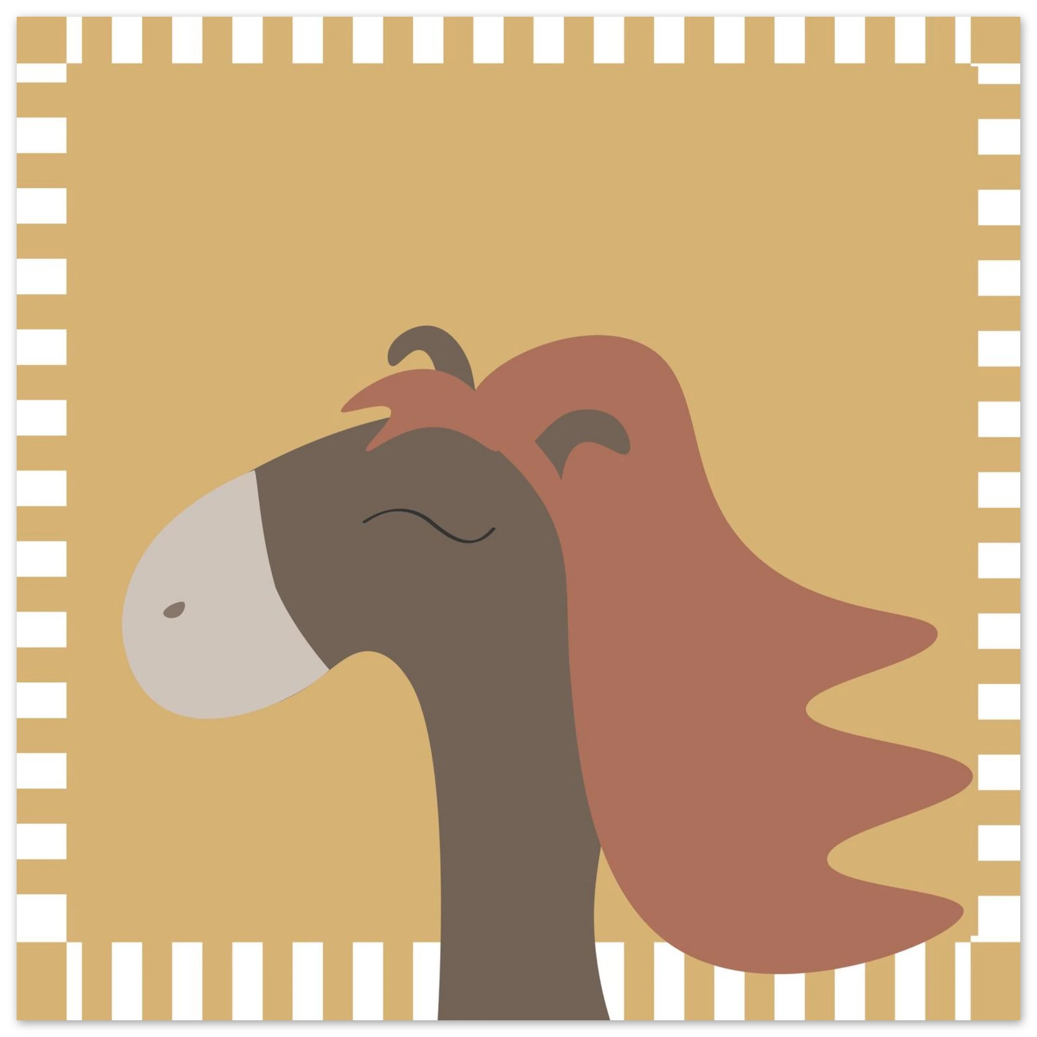 horses with hair yellow main