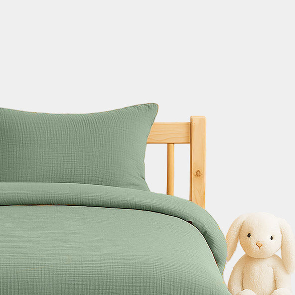 housse de couette en coton bio vert gots papate enfant
